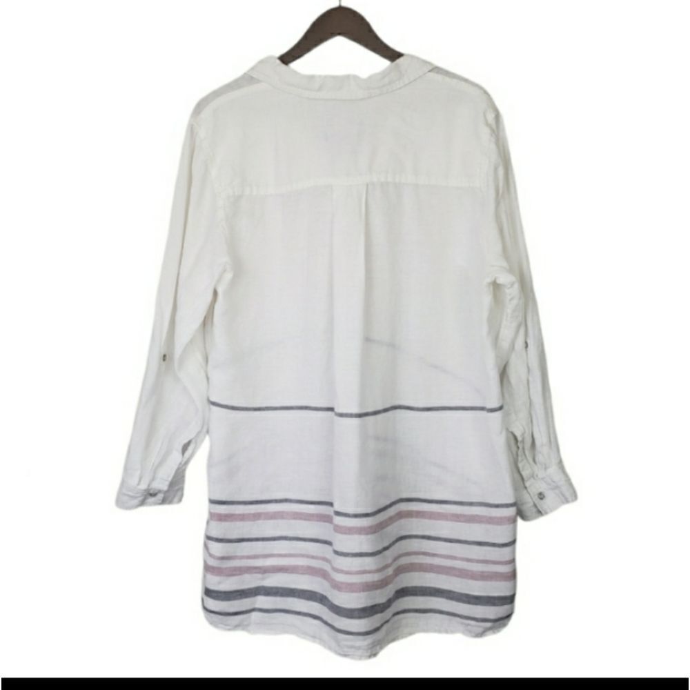 TAHARI 100% LINEN TOP - Picture 2 of 2